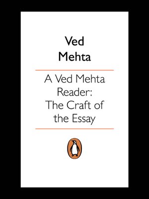 cover image of A Ved Mehta Reader